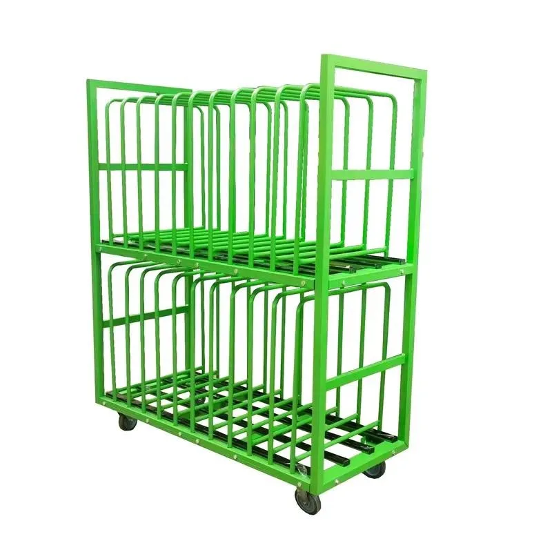 Custom Durable Steel Multi Layer Door Window Transport Rack with Wheels for Warehouse Storage