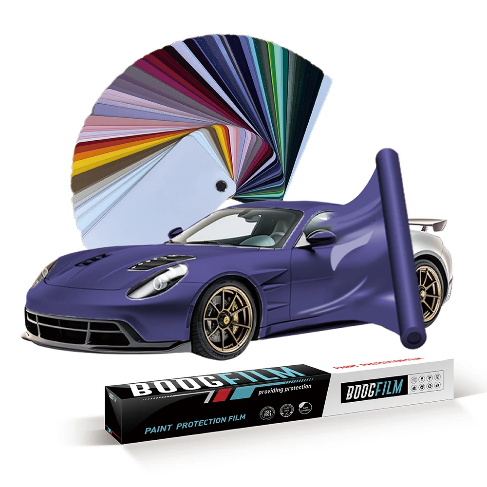 

Boogfilm Chameleon Series Matte Purple Blue Red Car Films Color-Changing UV Proof Anti-Scratch Car Vinyl Wrap Film