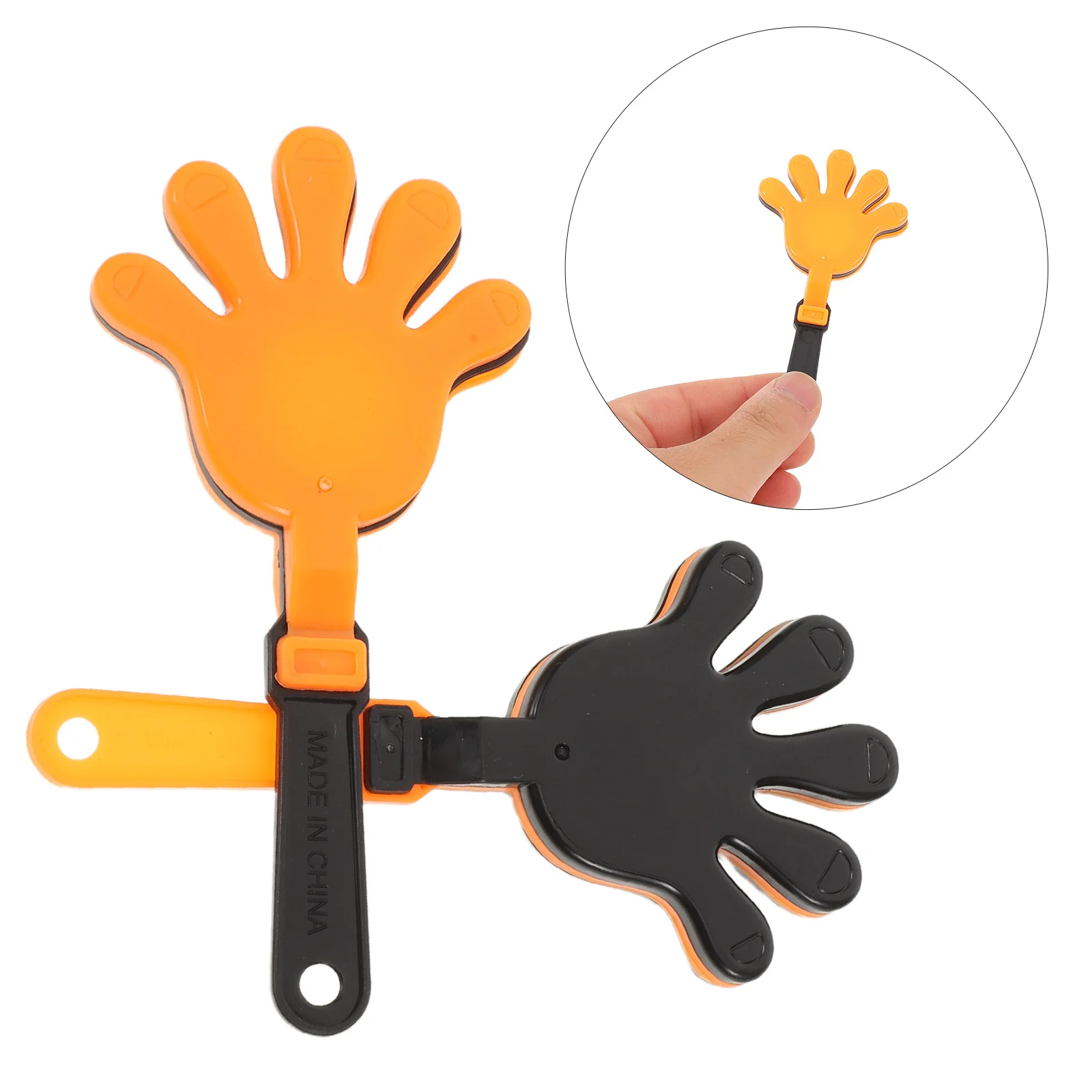 

10Pcs Plastic Kids Hand Clappers 3.7 Inch Party Noise Maker Cheer Props Festival Supplies Castanets for Kids Baby Clapper