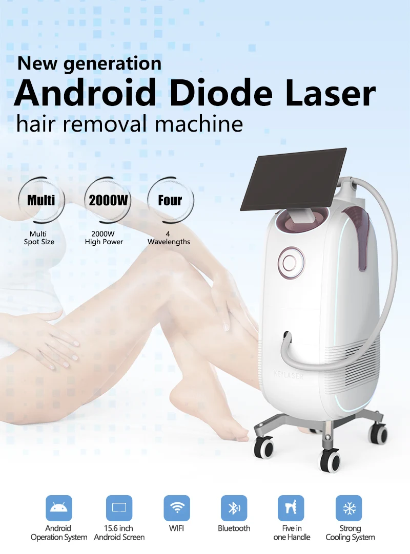 Keylaser Diode Laser K800 Hair Removal Machine Android Operation System 2 Year Warranty