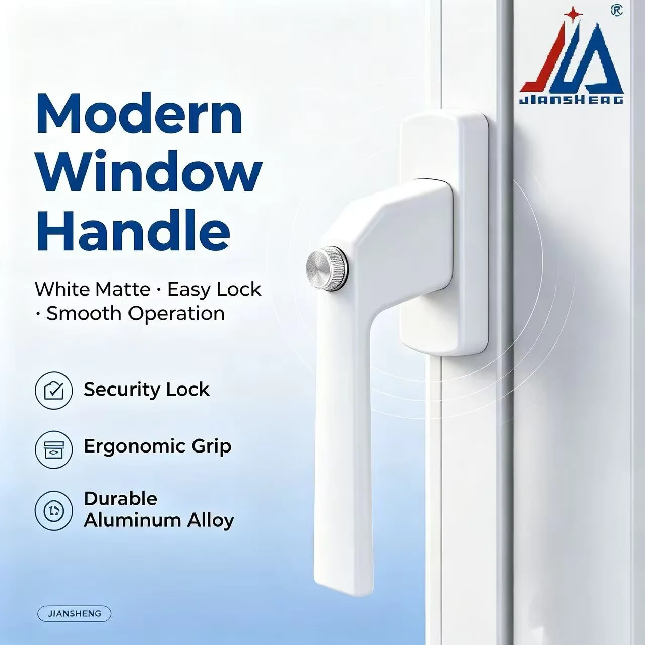 Lockable UPVC Window Handle Aluminum Alloy Espag Casement Window Handle Replacement 7x7mm Square Spindle Window Hardware
