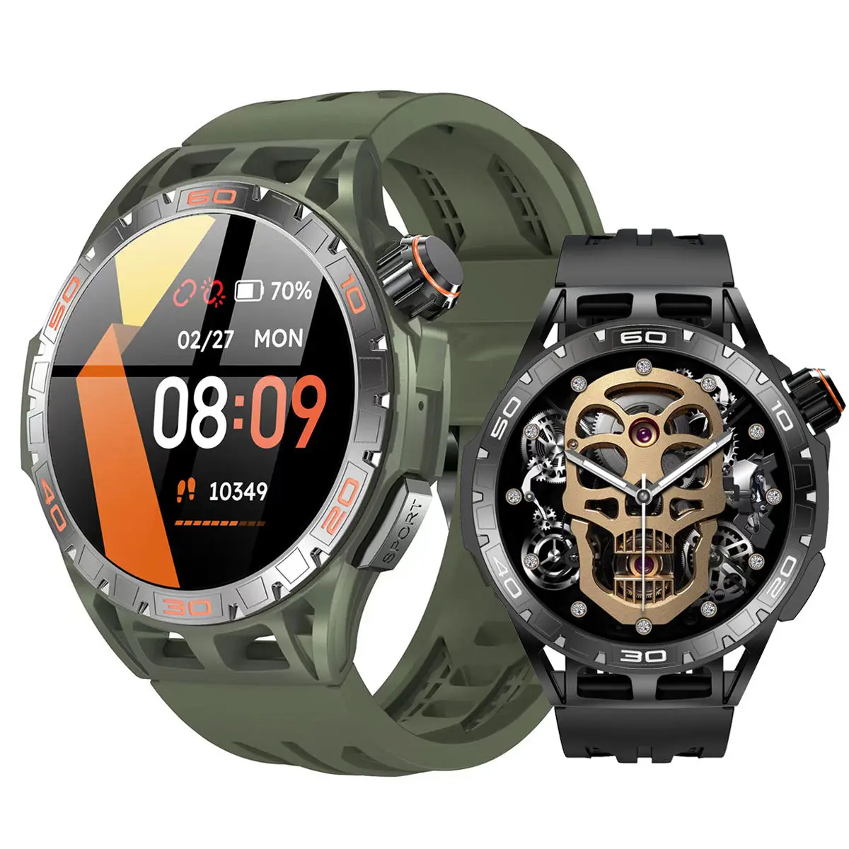 

LA102 smartwatch Outdoor Sports AMOLED 1.43 Inch IP68 Waterproof Camouflage green LA102 circle Smart Watch