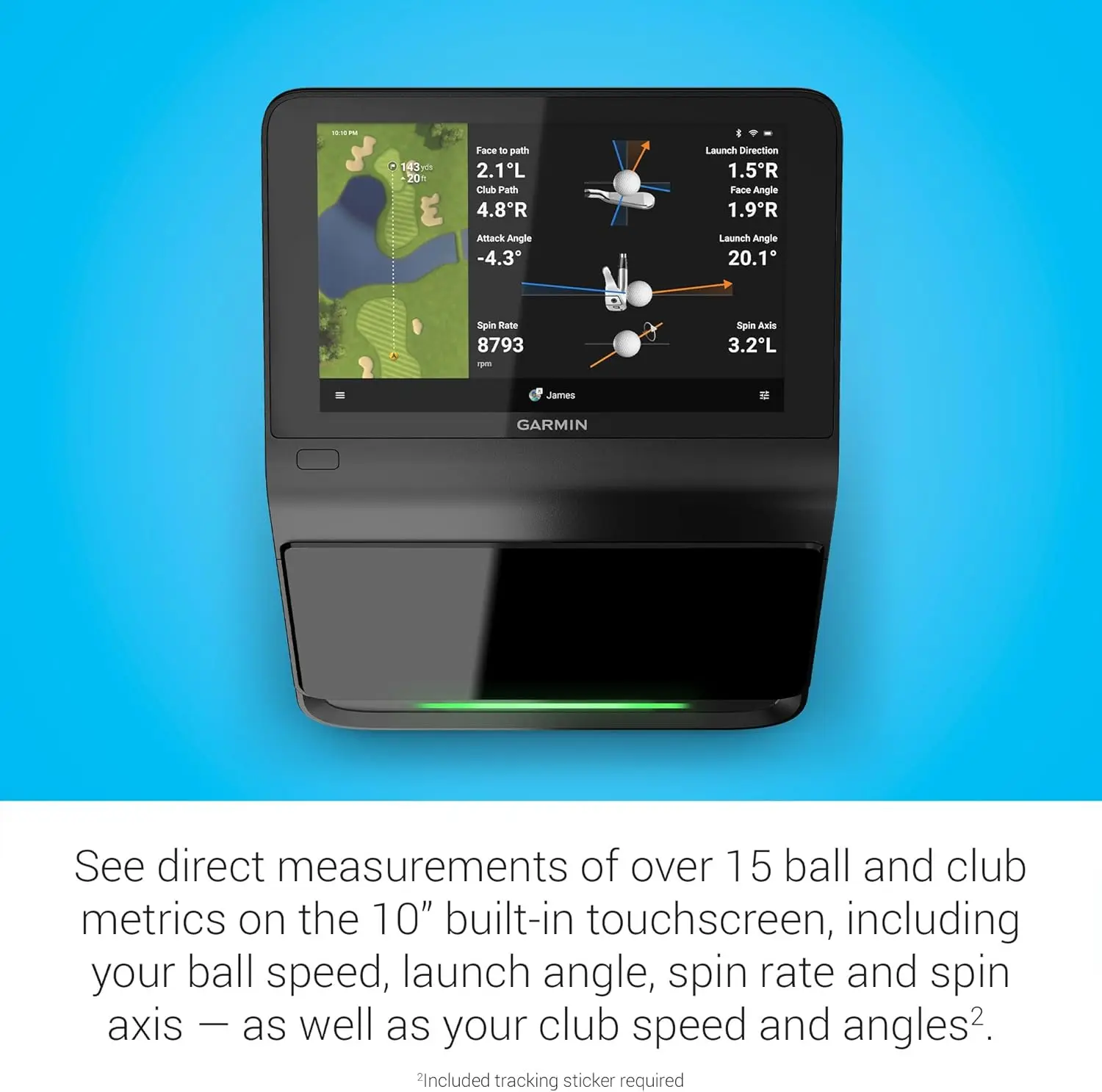Garmin Approach R50 Golf Launch Monitor 10 بوصة تعمل باللمس Simulator Premium Golf Training Device #4