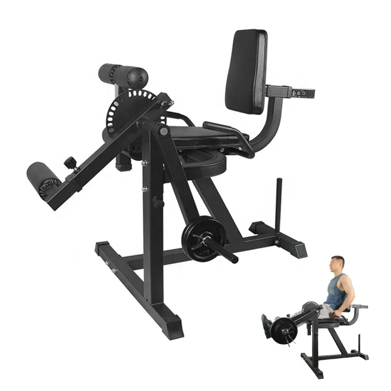 Extension Leg Curl Machine Strength Training Adjustable Weight Plate Loaded Leg