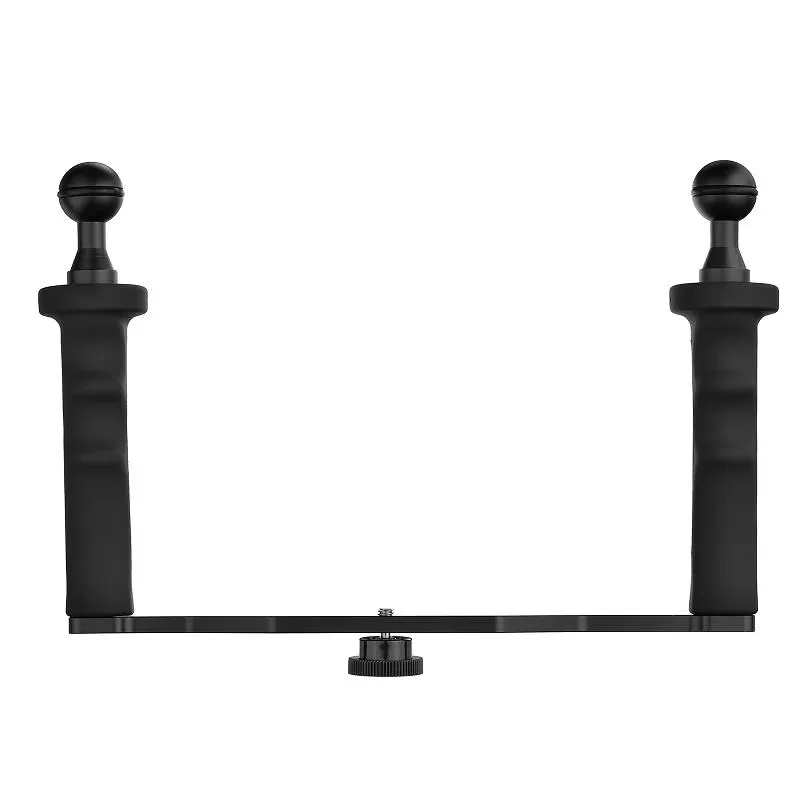 Shooting Dual Handheld Stabilizer - Aluminum Underwater Rig with Ball Head and Dive Tray for GoPro/DJI Action Camera