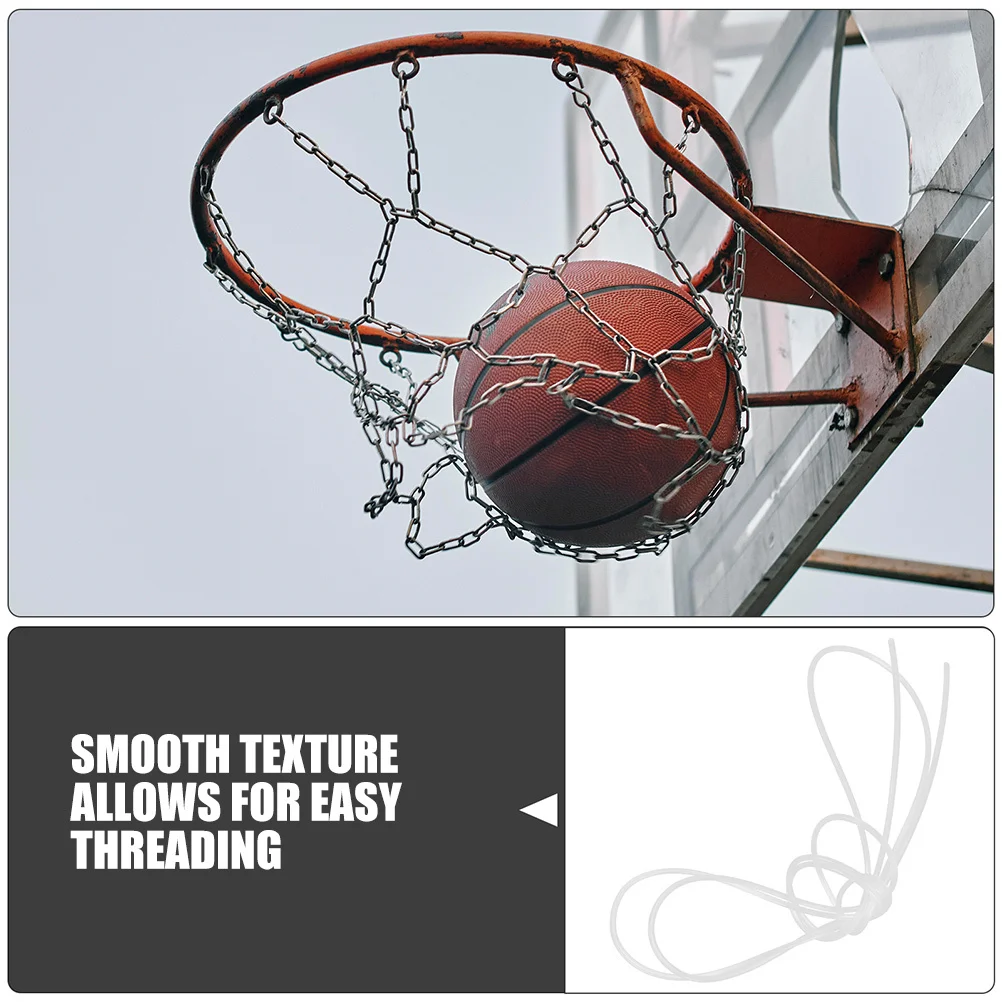 4 stuks basketbalring rijgen touw nylon zware vervanging netto binnen buiten frame netto accessoire basketbalring touw