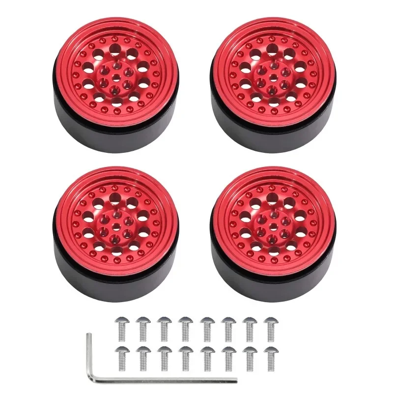 5mm Hex 40*17mm Alloy Beadlock Wheels for MANGNIU MN82S MND90 MN99S MN78 1/12 RC Crawler Metal Locking Rims Upgrade Parts
