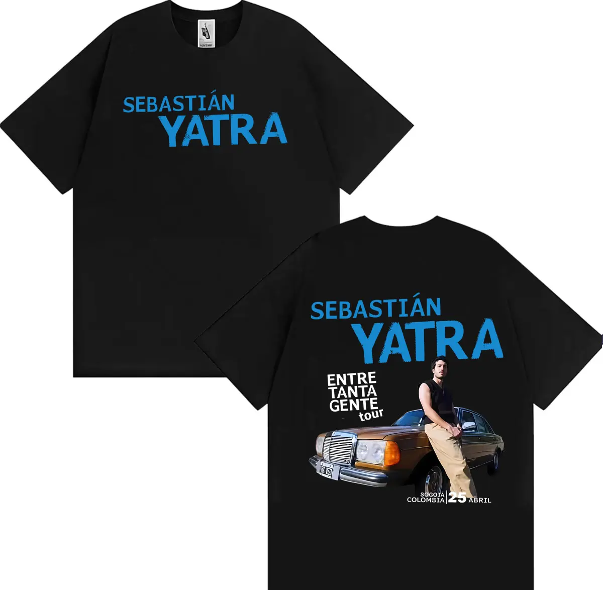 Sebastian Yatra Entre Tanta Gente Tour 2026 T-shirts Men Women Summer Fashion Short Sleeve T Shirt Gothic Vintage Street T-shirt