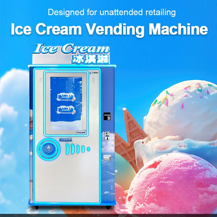 Vending Machine For Ice Cream With Elevator And Ice Cream Kiosk Soft Yogurt Vending Machine