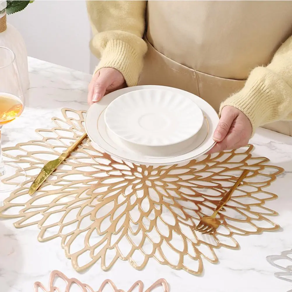 Placemats Heat Resistant Non-Slip Dining Table Mats Reusable Wear-Resistant Stain-Proof Insulated Mats for Home Restaurant