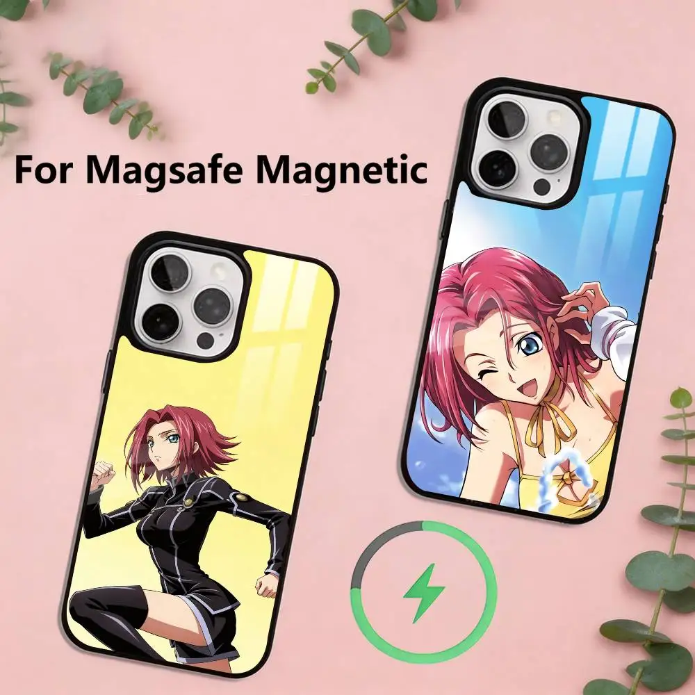 

Code Geass Kallen Stadtfeld Phone Case For iPhone17,16,15,14,13,12,11 Plus,Pro Magnetic with Magsafe Wireless Charging