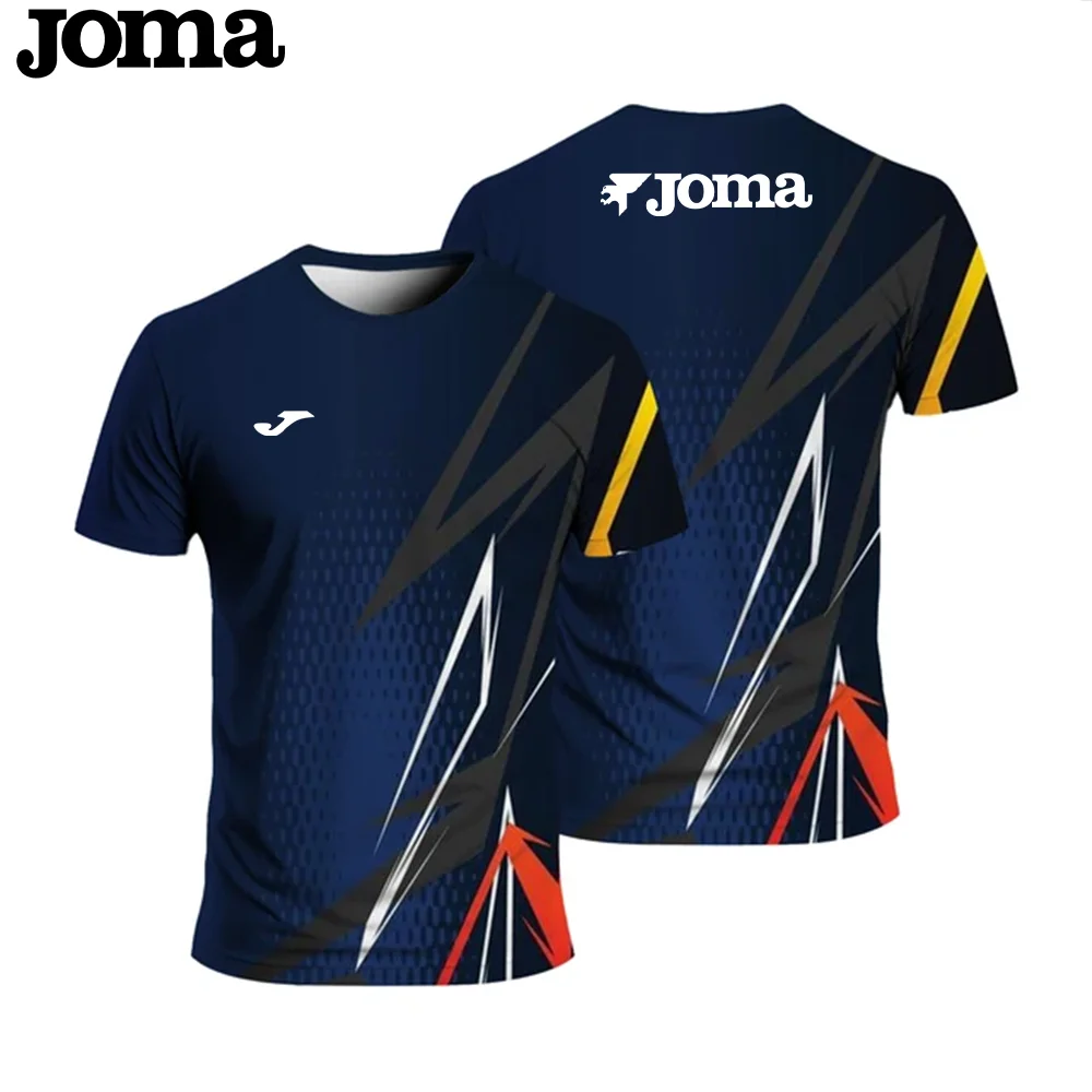 Camiseta de entrenamiento de fútbol JOMA impresa en 3D para hombre - Camiseta deportiva de verano para adultos, de secado rápido, transpirable y de manga corta