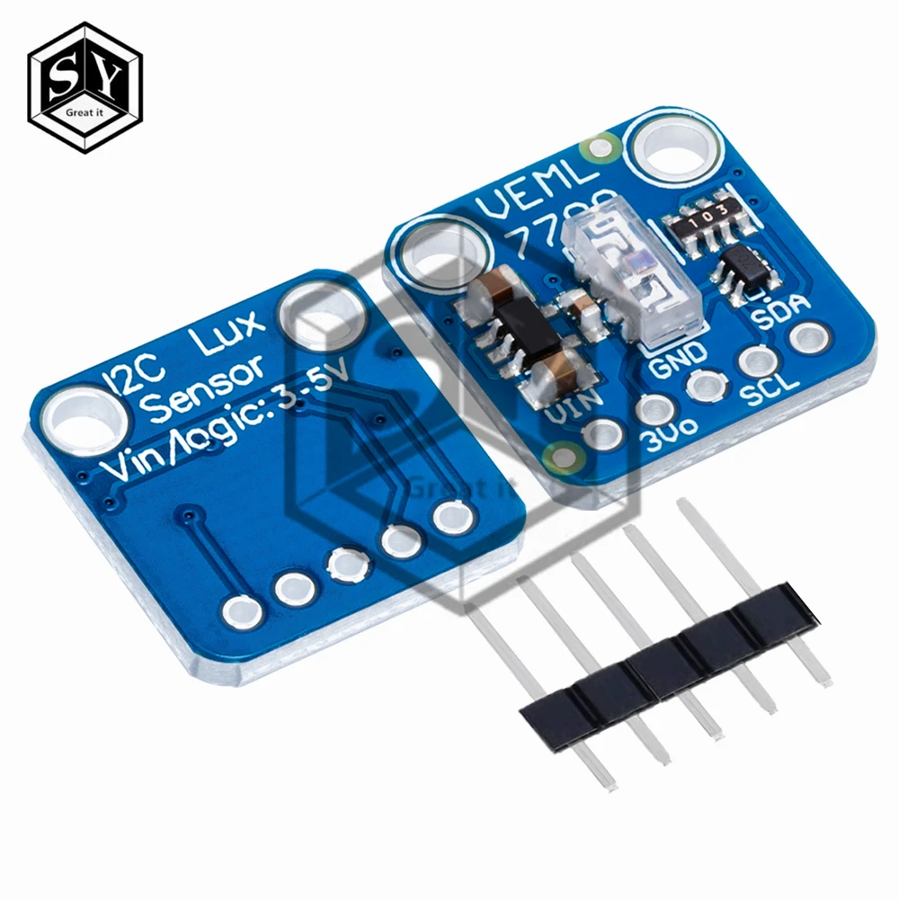 Módulo Sensor de luz ambiental VEML7700, placa Sensor de medición de luz Lux de 120k, interfaz I2C IIC de 3,3 V y 5V para Arduino Raspberry Pi