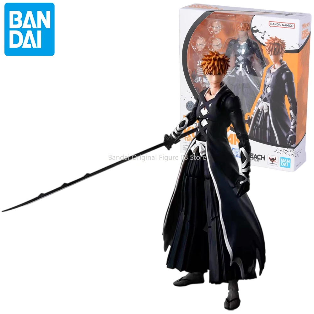 

In Stock Original BANDAI S.H.Figuarts SHF Death God Kurosaki Ichigo Tensu Zangetsu Anime Model Action Figure Toy Collection Gift