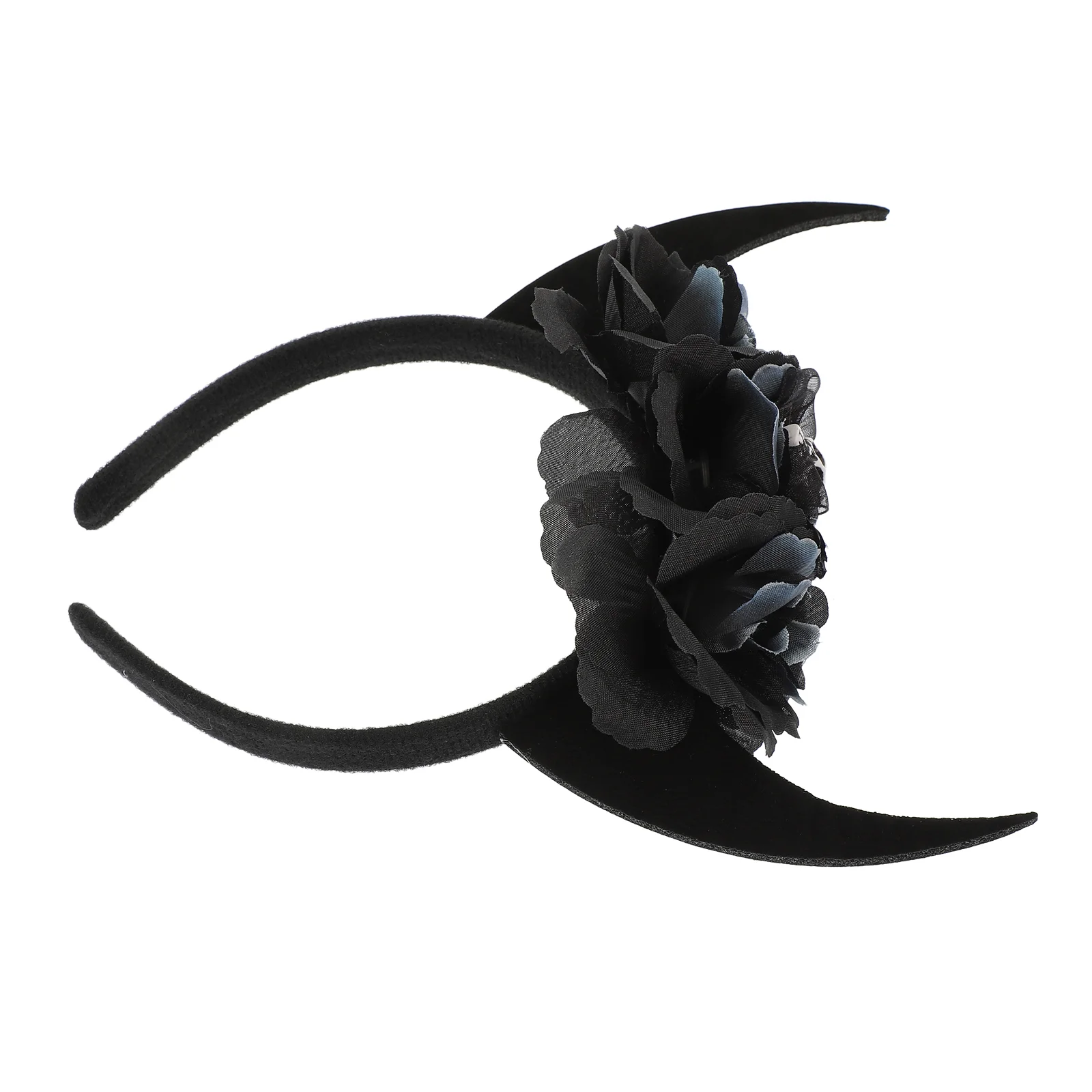 Chifre bandana chifres de boi hairband demônio cosplay aros pano flor resina fantasma festa de halloween criança