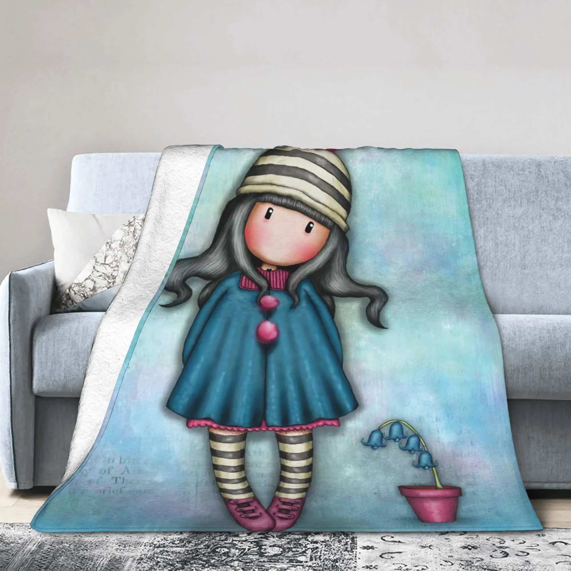 S-Santoro G-Gorjuss Blankets Fleece Summer Air Conditioning  Portable Super Warm Throw Blankets for Sofa Outdoor Bedding Throws