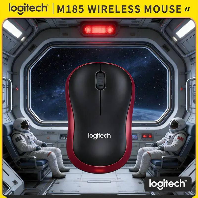 

Беспроводной компьютерный гаджет Logitech M185 для гибридного офиса, подключение 2,4 ГГц, 1000 DPI, функция автоматического перехода в энергосберегающий режим, Plug-and-Play