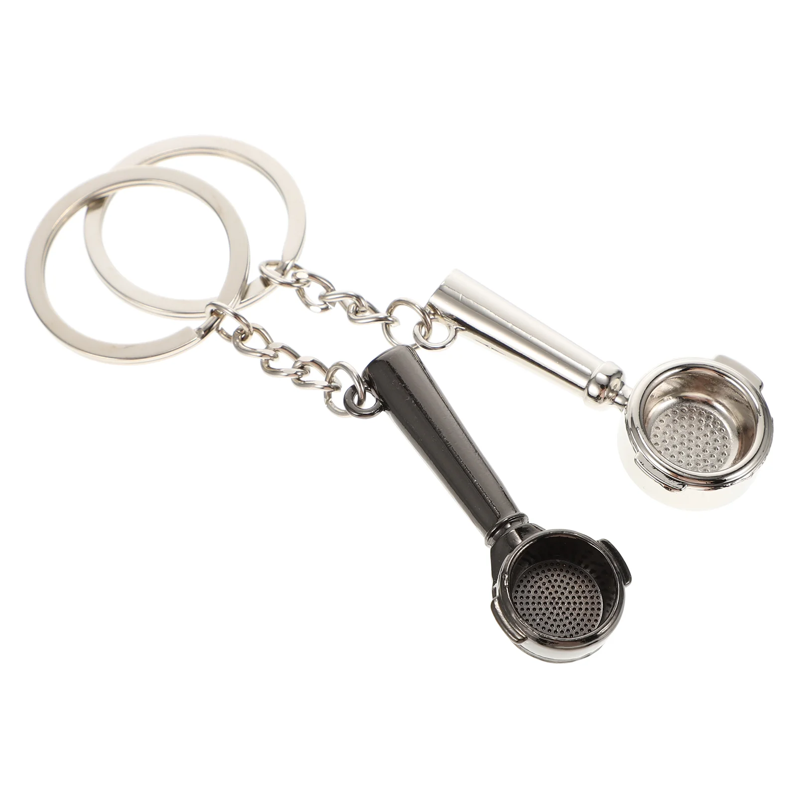 

2 Pcs Metal Keychain Car Keychains for Crafts Lanyard Coffee Machine Bag Pendant Fox Lovers