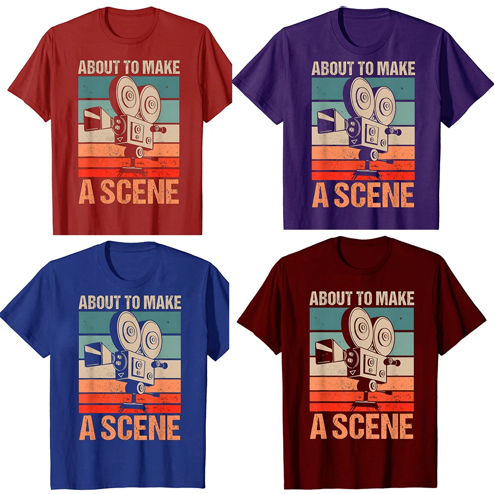 Filmautor Filmemacher Kameramann Editor T-Shirt Herrenbekleidung Mode T-Shirts Baumwolle Kurzarm Übergroßes T-Shirt Oberteile – Detail 3