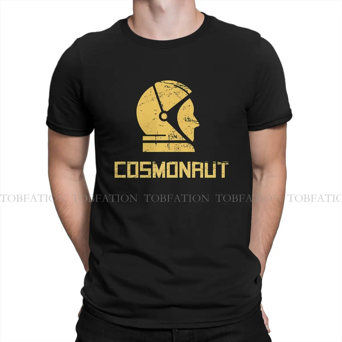 Cosmonaut Retro Soviet Union Space Man\'s TShirt Russian USSR CCCP Crewneck Tops 100% Cotton T Shirt High Quality Birthday Gifts