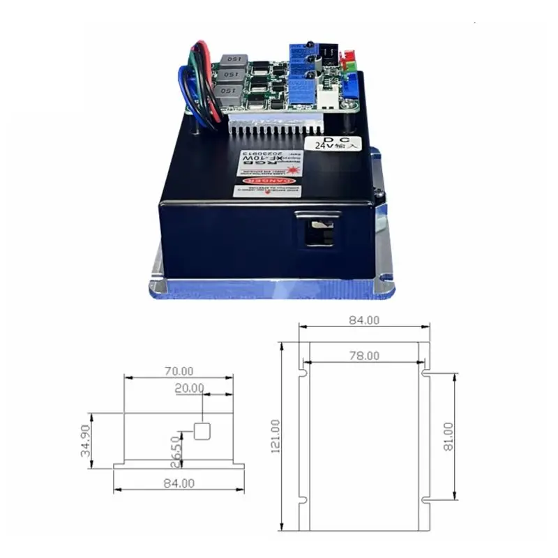 RGB 10W Semiconductor แหล่งเลเซอร์สีแดง/สีเขียว/สีฟ้า/สีขาวเลเซอร์เวทีไฟโมดูล TTL/Analog