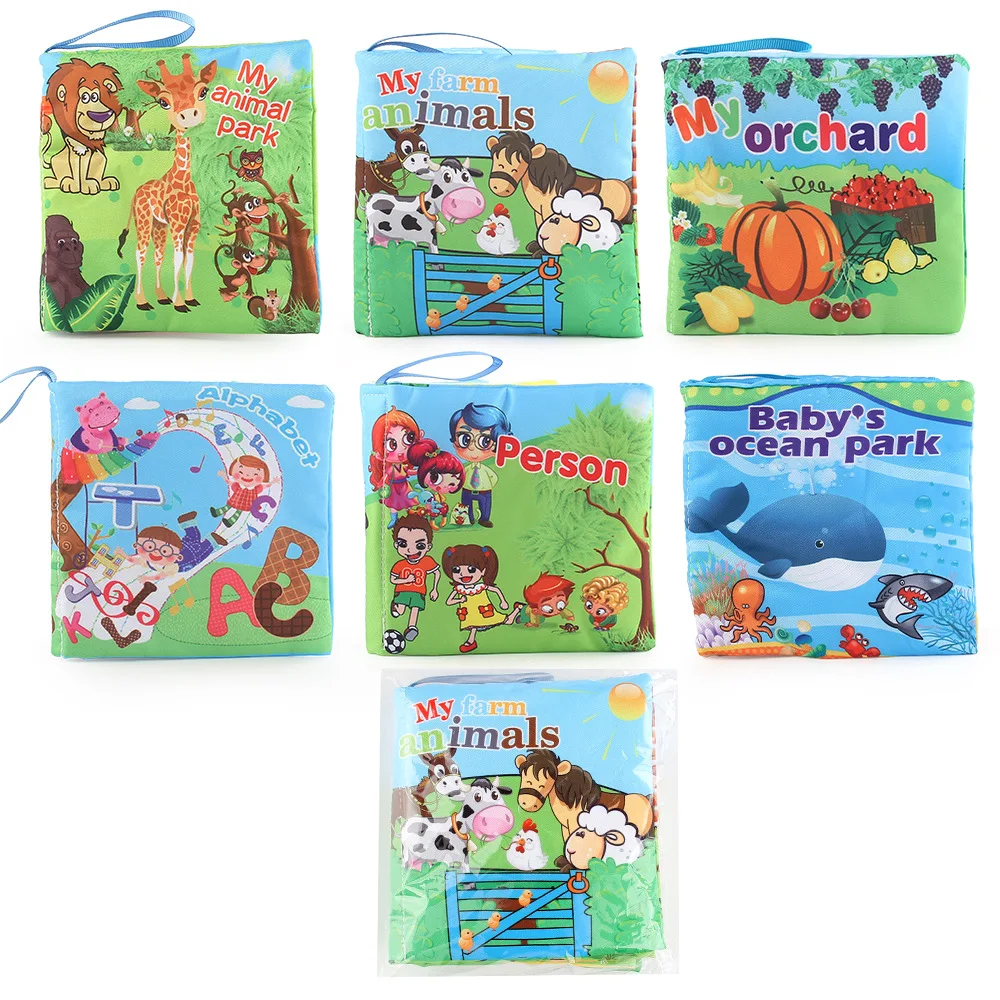 Baby cloth books for 0-3 years old, infant cognitive books, and educational toys for intelligence and early education