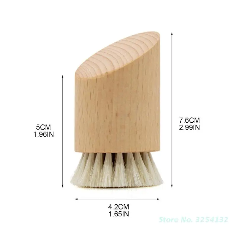 나무 손잡이 페이셜 클리닝 브러시, 딥 클린 수동 소프트 페이스 마사지, 스킨 모공 클린 브러시, 페이스 케어 브러시, 미용 도구