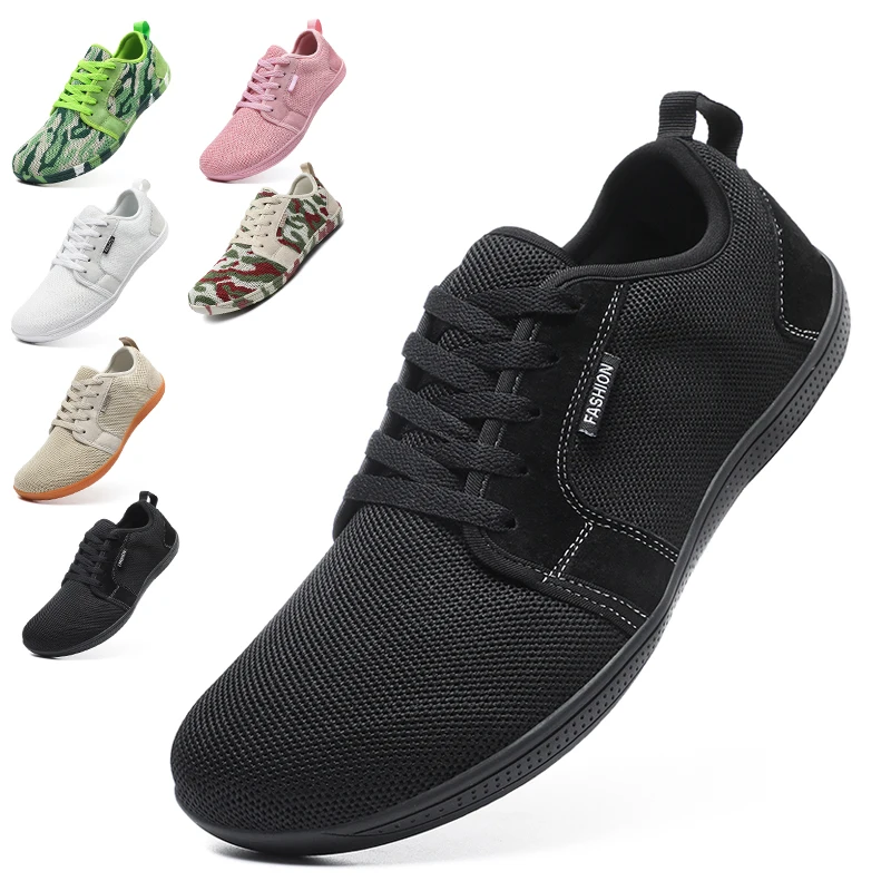 Barefoot Shoes Unisex Wide-toe Shoes Men\'s Widened Minimalist Casual Knitted Walking Sports Shoes Women\'s Outdoor Casual Shoes