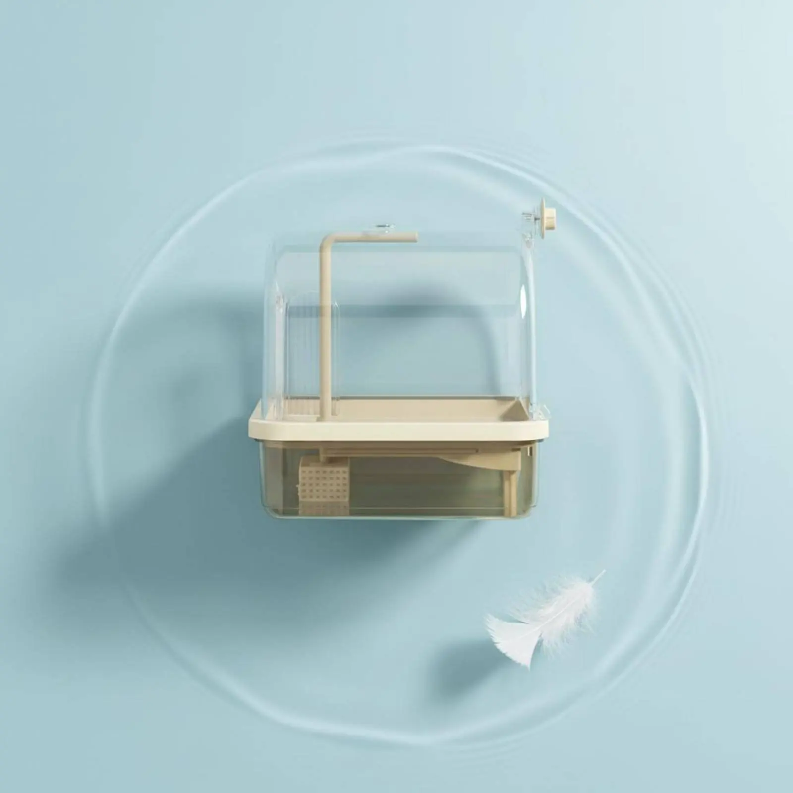 Automatic Bird Bath Wireless Sensor Parrot Bathtub Bird Shower Tub Transparent Cover Pet Supplies Non view 6