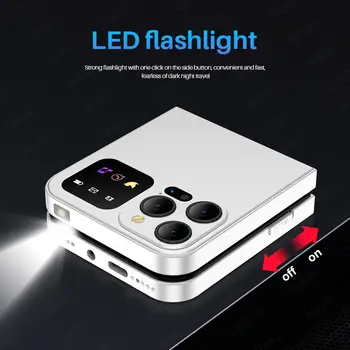 SERVO A50 Pro výklopný telefon Dual SIM karta GSM elektrická svítilna automatické nahrávání hovorů 2,4palcový displej skládací mobilní telefon typu C 10 nejlepší prodej mobilní aplikace QUP - №4