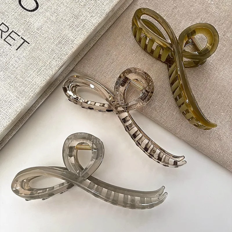 Elegante Gelee Farbe Bogen Haar Klaue Für Frauen Mädchen Süße Ornament Zurück Stirnband Haar Clips Haarnadel Mode Haar Zubehör