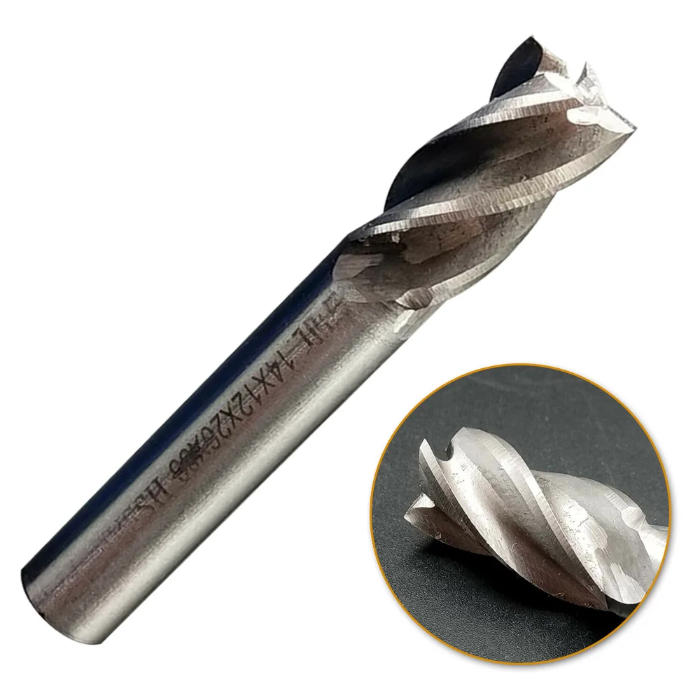 

Industrial Grade 14mm 4 Flute HSS and Aluminium End Mill Cutter for Long Lasting Performance (14x12x26x83mmx4F)