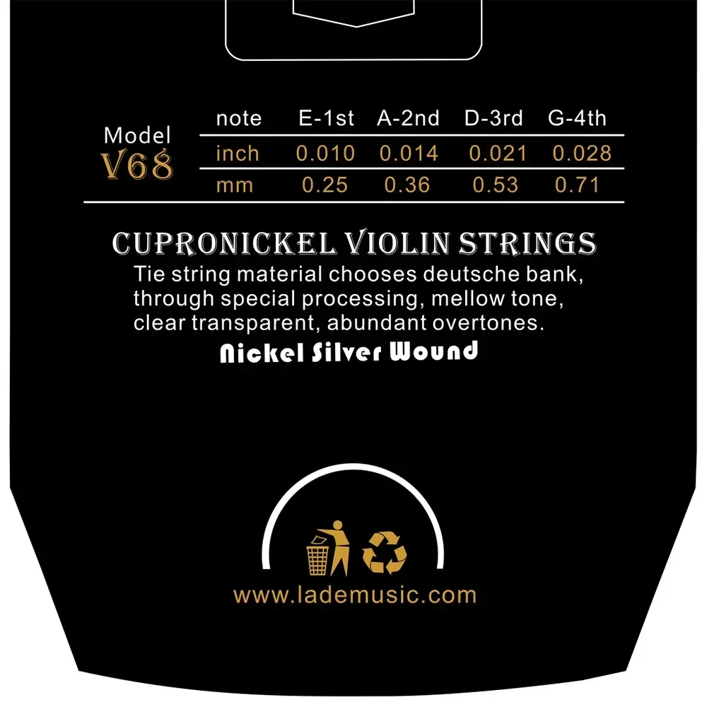 IRIN Violinsaiten, Viola-Cellosaiten (E-A-D-G), Neusilber, professionelle Anfänger zum Üben von Violinsaiten, Violinzubehör – Detail 9