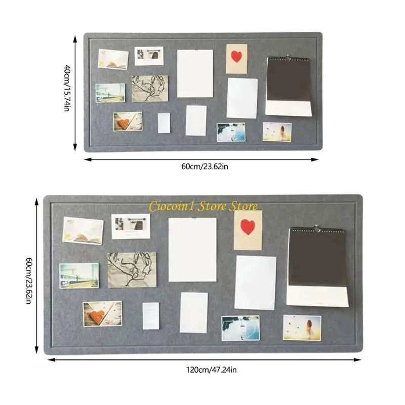 A3PC Reusable Adhesive Felt Wall Board Notice Display Panel with Sound Absorption Easy Installation for Workspaces Decors
