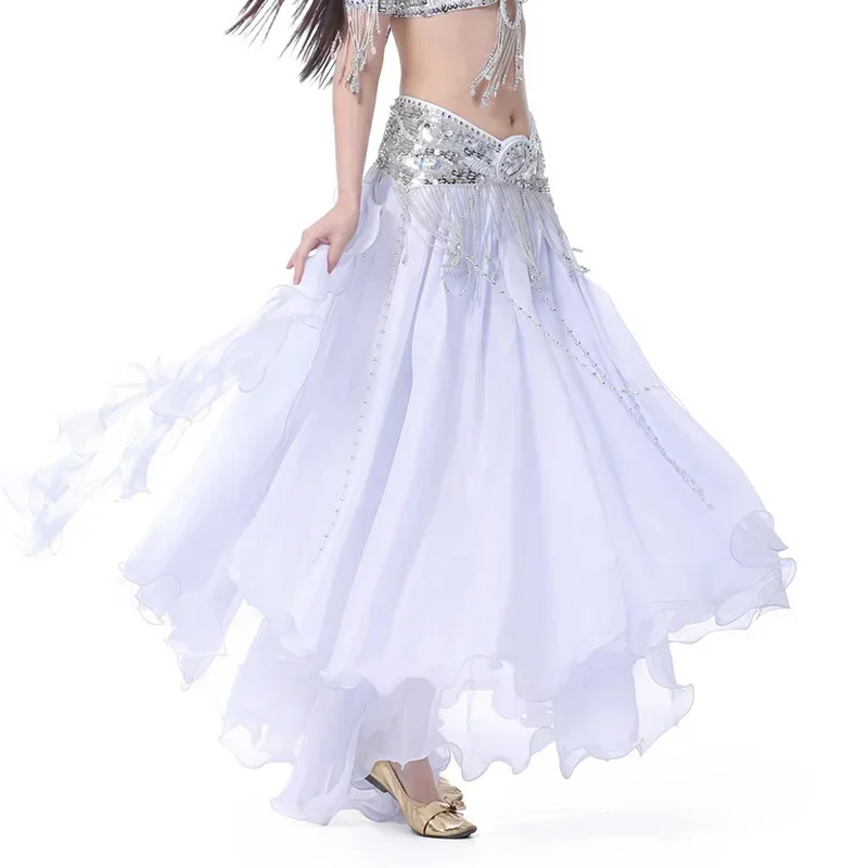 Women Belly Dance Costume Woman Dancing Chiffon Skirt Sexy Gypsy Spanish Flamenco Oriental Performance Costumes