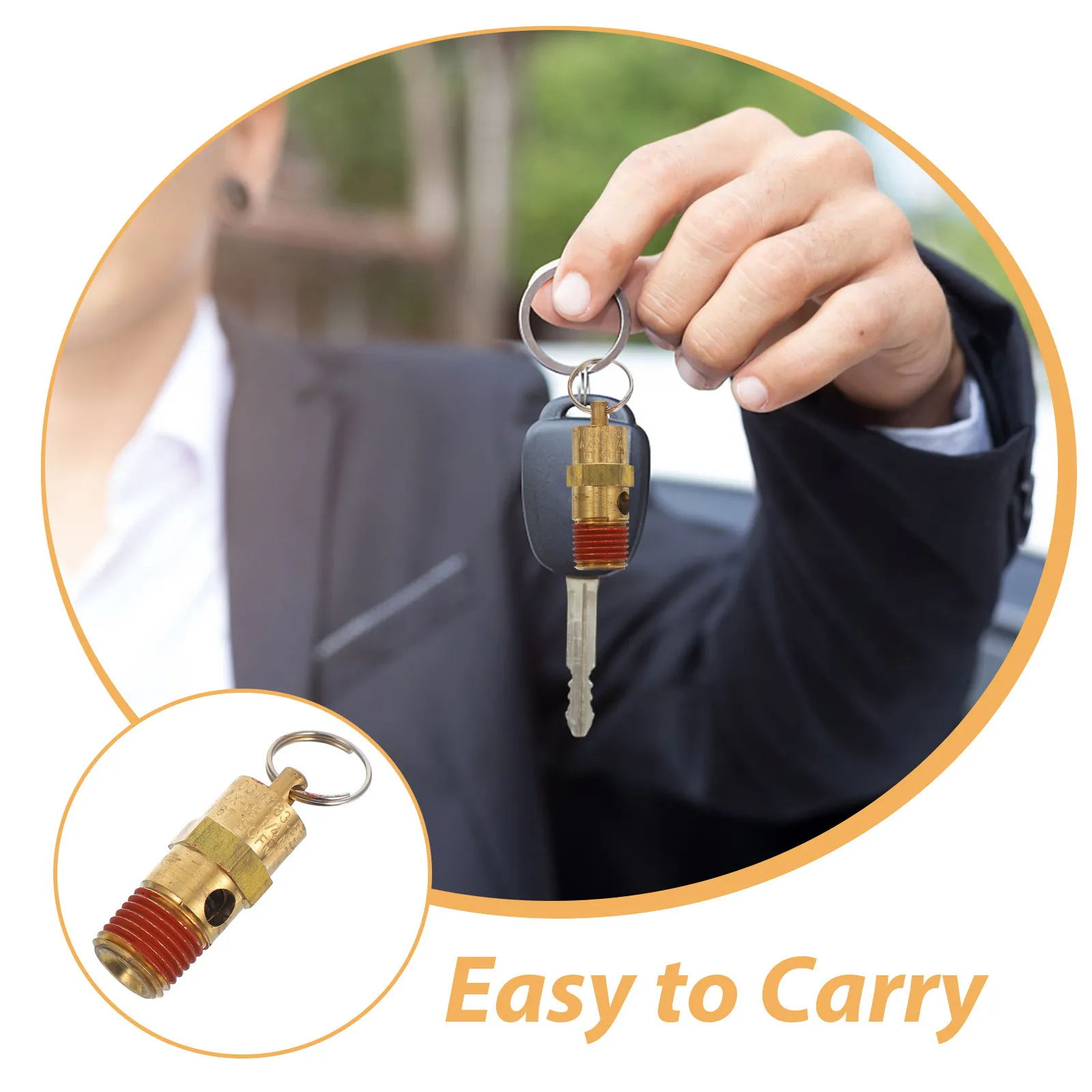 Safety Valve Air Compressor 175Psi Brass Automatic Exhaust Valve Easy Installation Pressure Relief Device Air Compressor