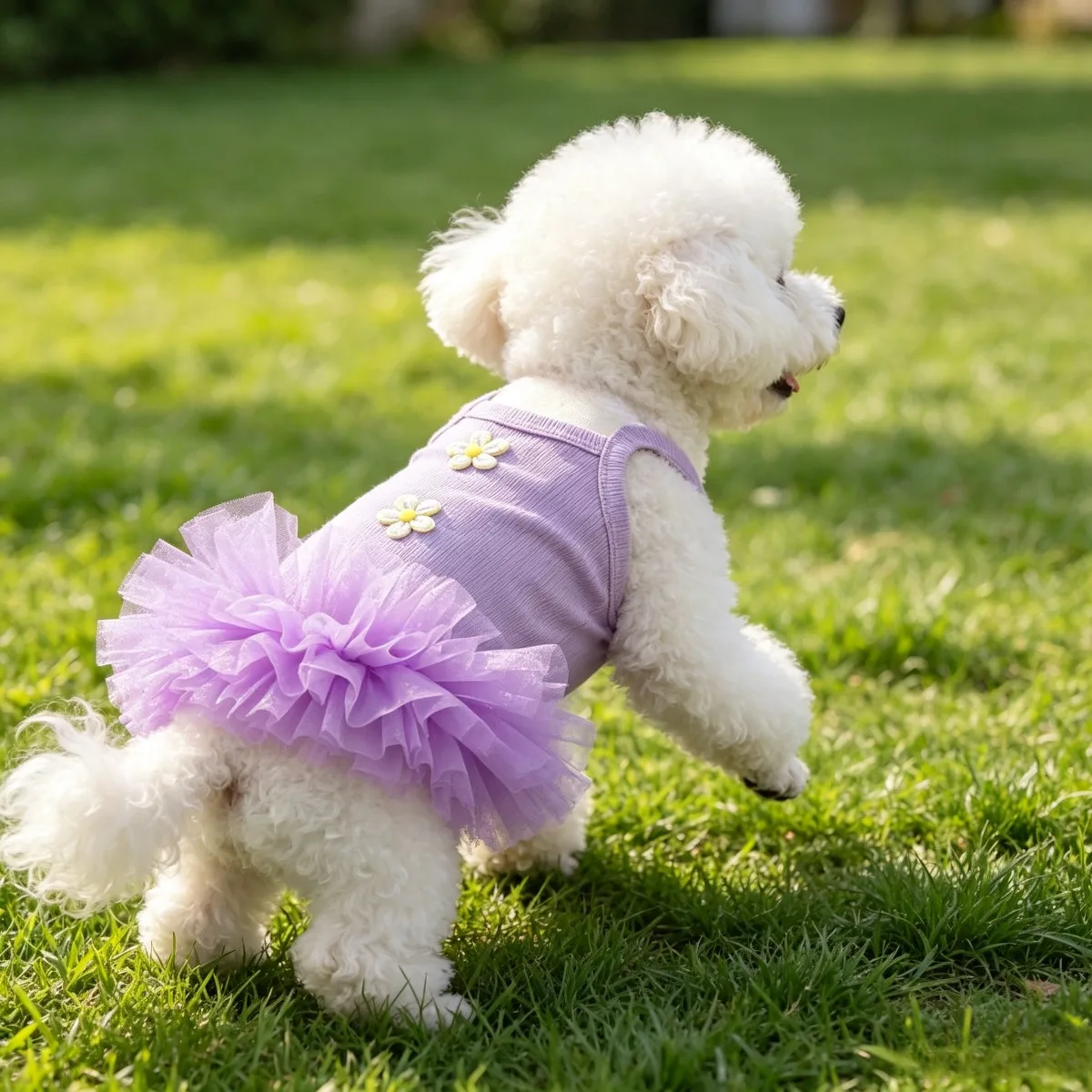 1 Stück Atmungsaktives Katzen- und Hundekleid mit Trägern für Frühling und Sommer, Modische Kleidung für Kleine Haustiere