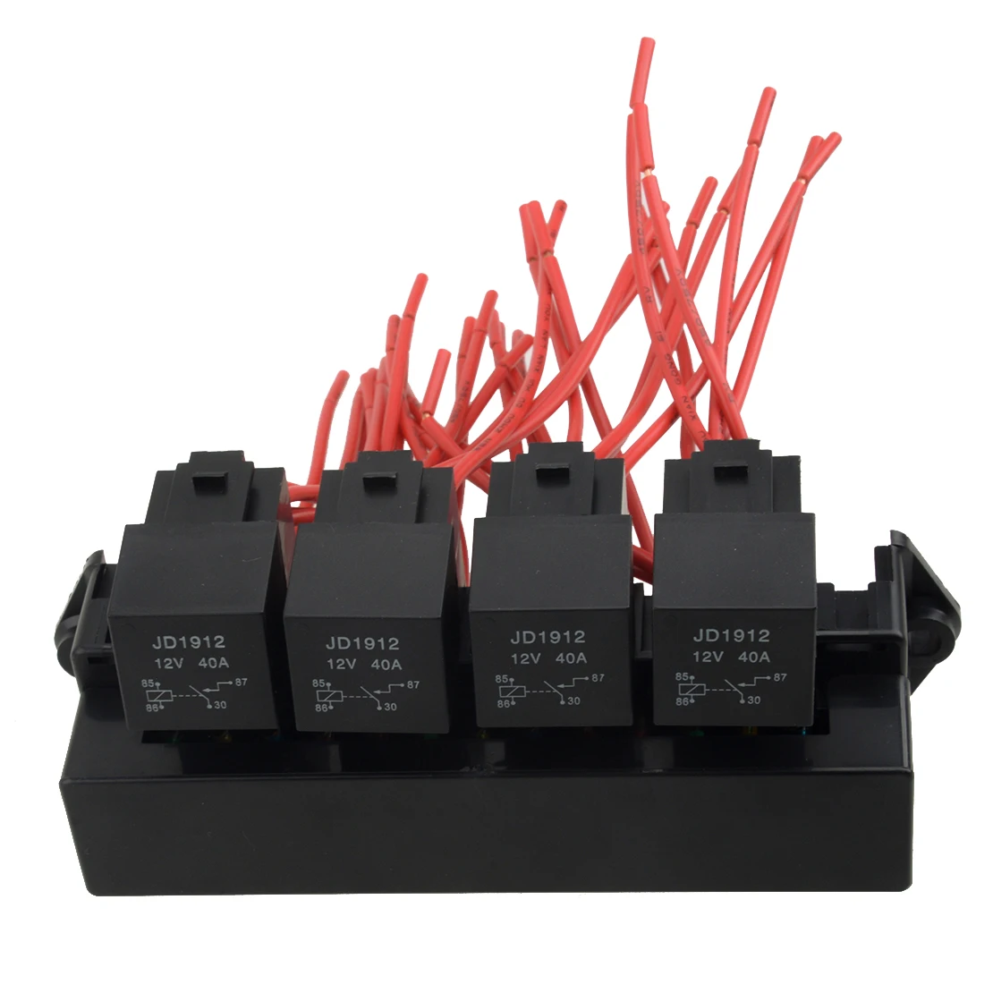 Automotive Car Boat 15-way Fuse Control Box Block Holder Relay Socket Wiring Harness Assembly 40A 1.8W 12V