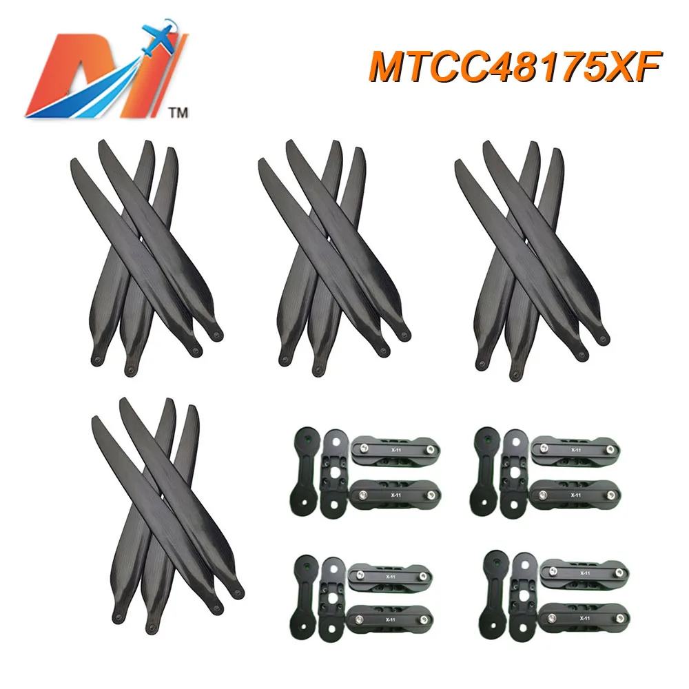 

4/8 Blades Maytech 48175 X11-MAX Carbon Fiber Propeller Folding Paddle for Heavy Load Multirotor Agricultural Spraying Drone