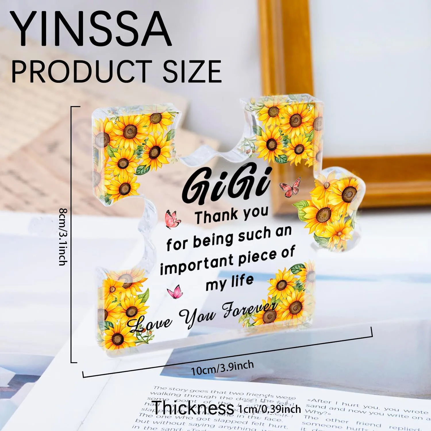 هدايا جيجي هدايا عيد ميلاد الجدة من الأكسدة لوحة أكريليك هدية جيجي لعيد الأم هدية عيد الميلاد ديكور #2