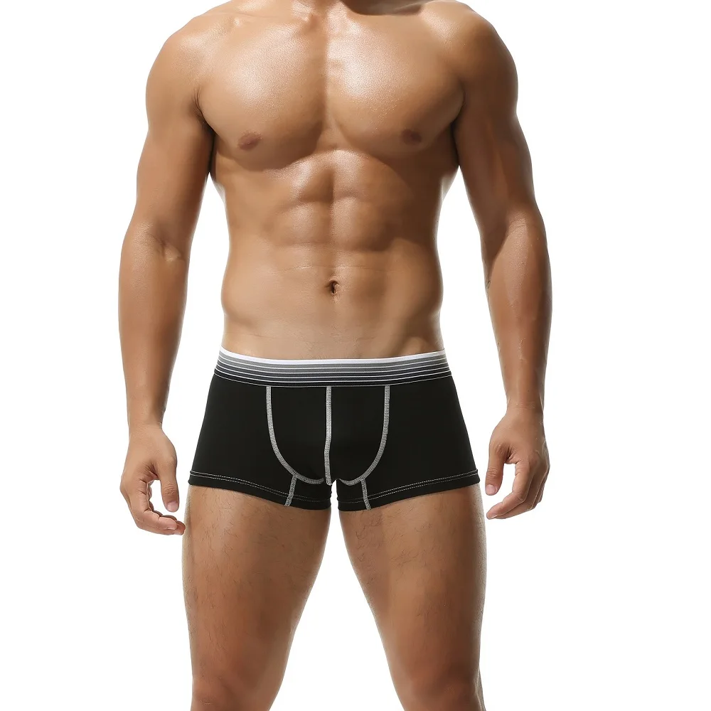 MEN men\'s underwear low waist va va voom trend cotton thin boxer cotton men\'s sports shorts.