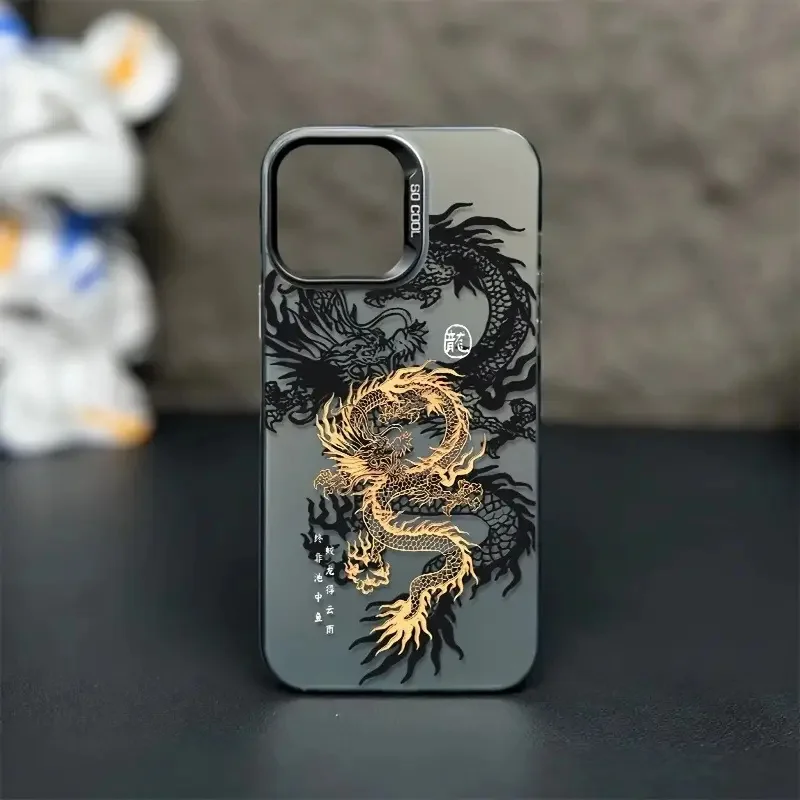 Chinesischer Drache Handyhülle für Xiaomi Redmi 14C 13C 4G Redmi Note 14 13 12 11 Pro Plus 5G 12S 11S 10S 10S Totem stoßfeste Abdeckung