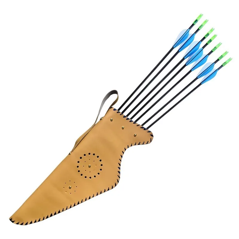 

Кожаный чехол для лука ручной работы в винтажном стиле, коричневый, для стрельбы на открытом воздухе и в помещении, оптовая продажа