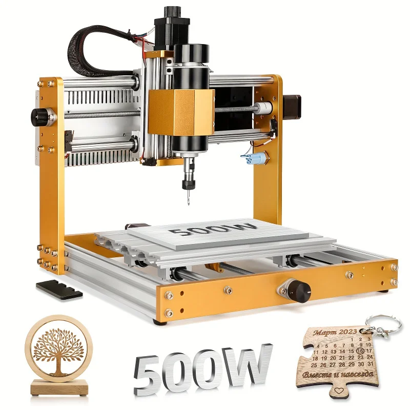 CNC Router Kit - All Metal DIY Engraving and Milling Machine, GRBL Control, Compatible with Acrylic PVC PCB