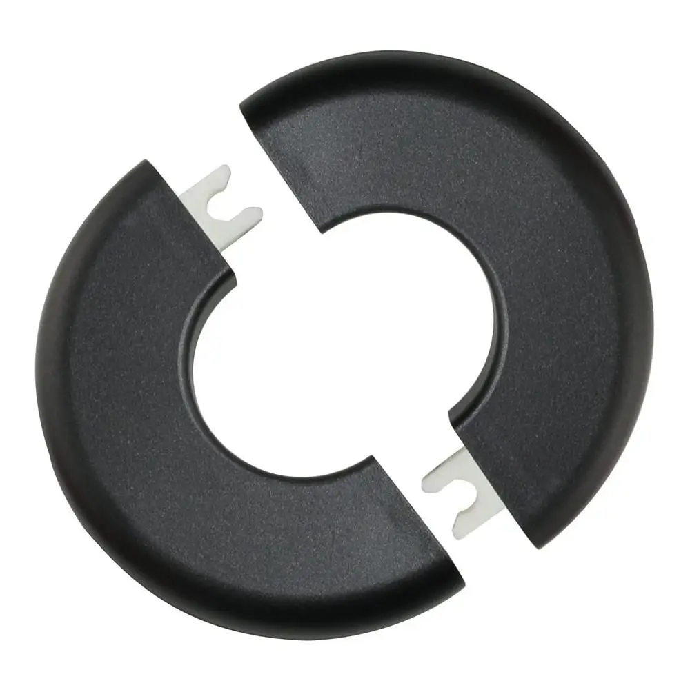 Useful ABS Shower Faucet Cover Round Black Pipe Wall Covers White Faucet Decorative Cover Shower