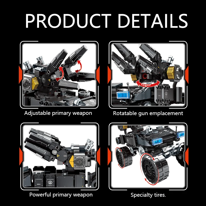 ตัวต่อ SEMBO BLOCK 412 ชิ้น ชุด The Wandering Earth ซีรีส์ MOC ตัวต่อแบบทหาร รถขีปนาวุธ ของเล่นเด็กผู้ชาย ของขวัญ