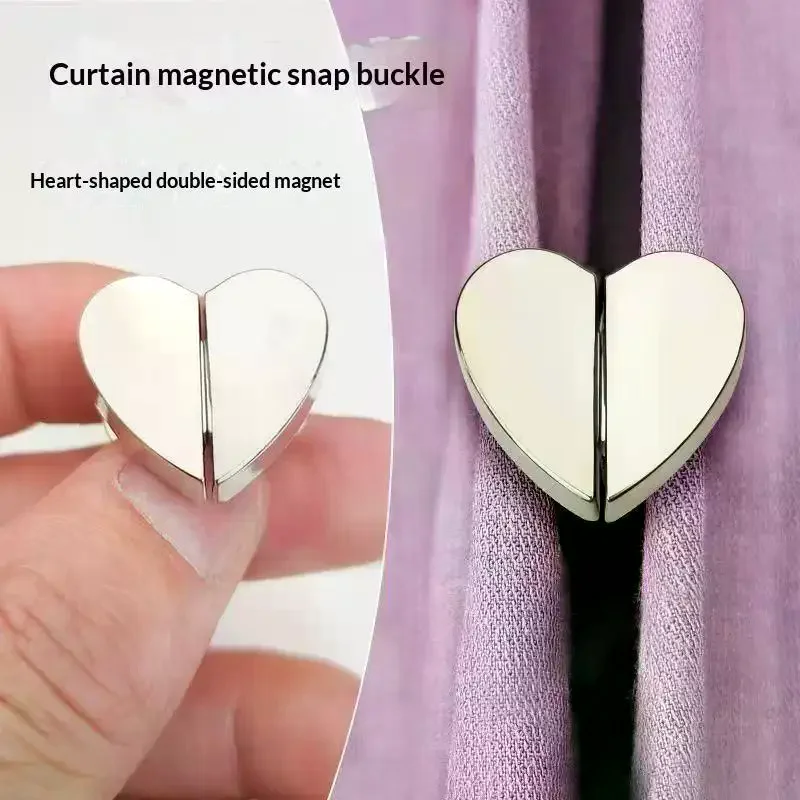 Curtain Magnetic Button Detachable Fastener Clip Prevent Light For Window Screen Magnet Buckle Hold