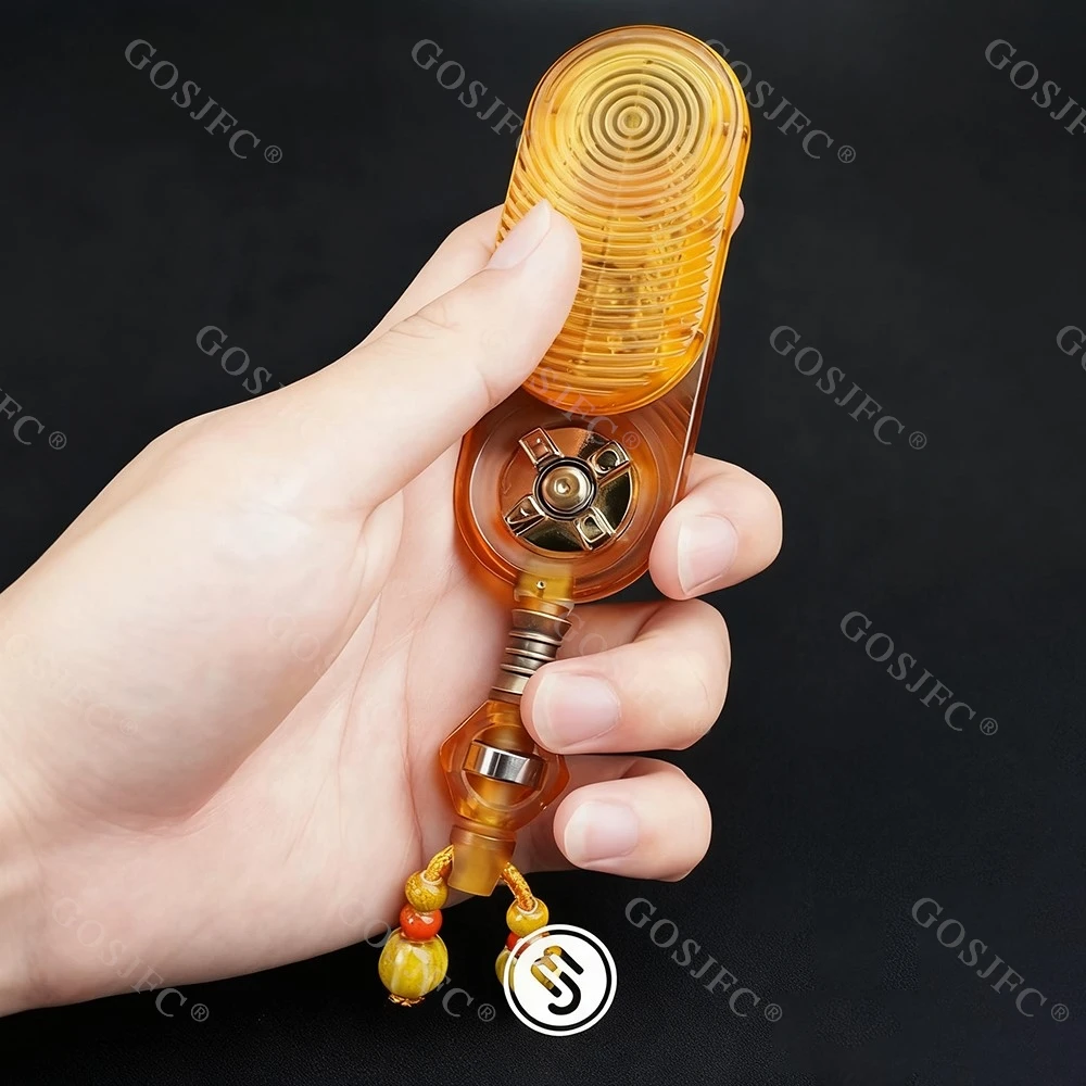 My Joys EDC Fidget Slider PEI gira izquierda y derecha 360 °   Empuje los dispositivos del alivio de la ansiedad del deslizador con el espinner del pendiente