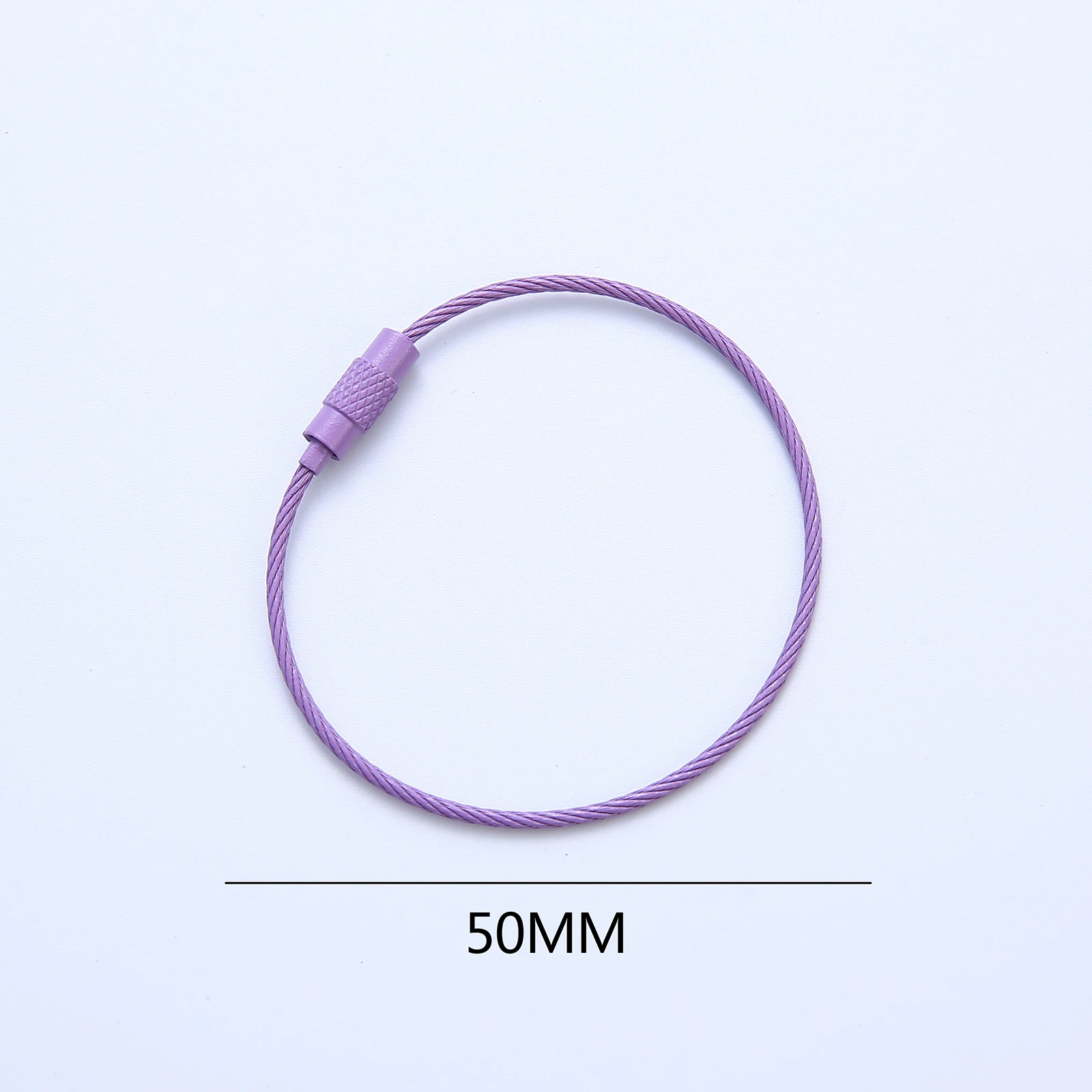 Colorful Stainless Steel Wire Keychain Ring, Outdoor Tool