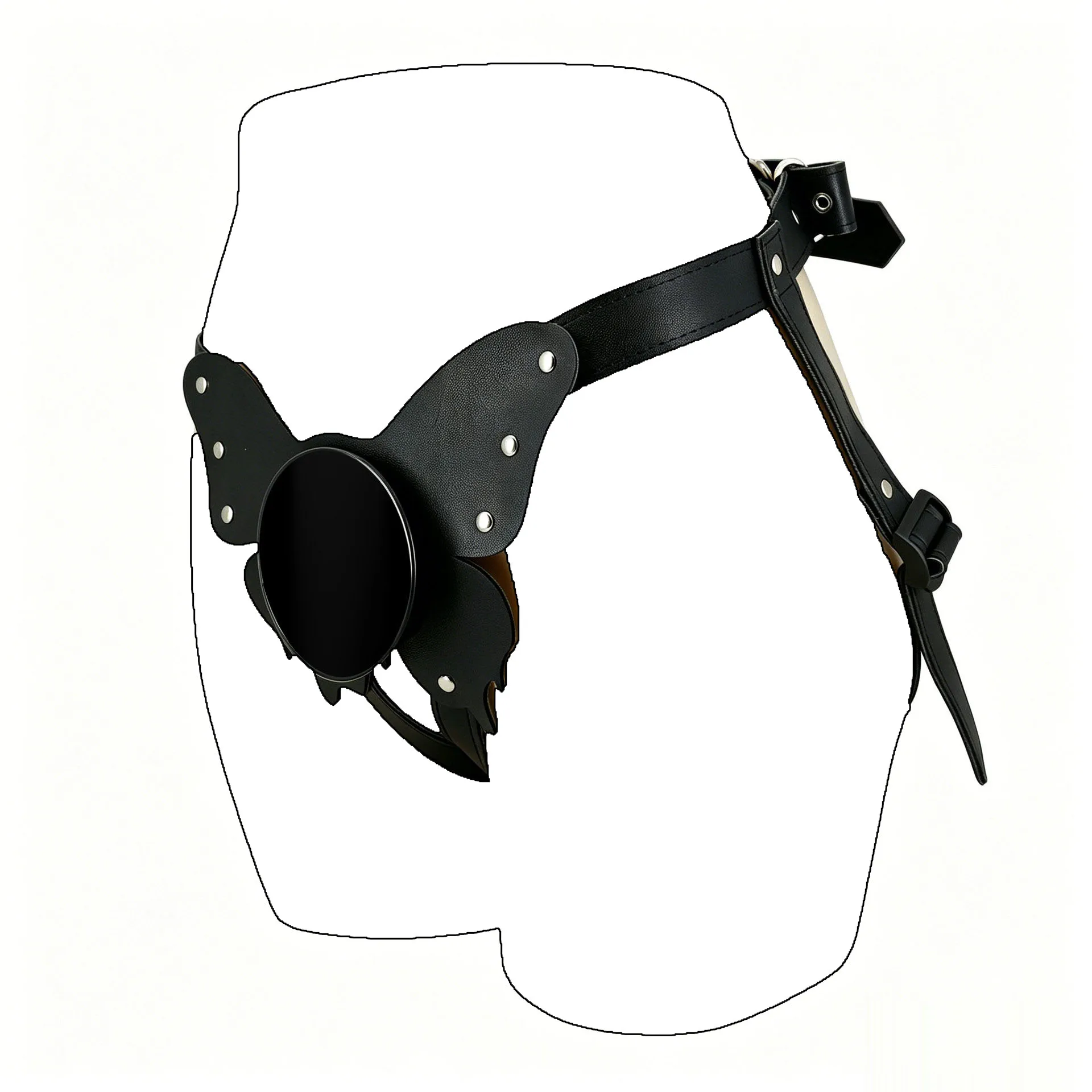 Butterfly Strap On Harness with Suction Cup Dildos - Silicone Wearable Strap-On Set for Couples Pegging & Fantasy Play - view 3